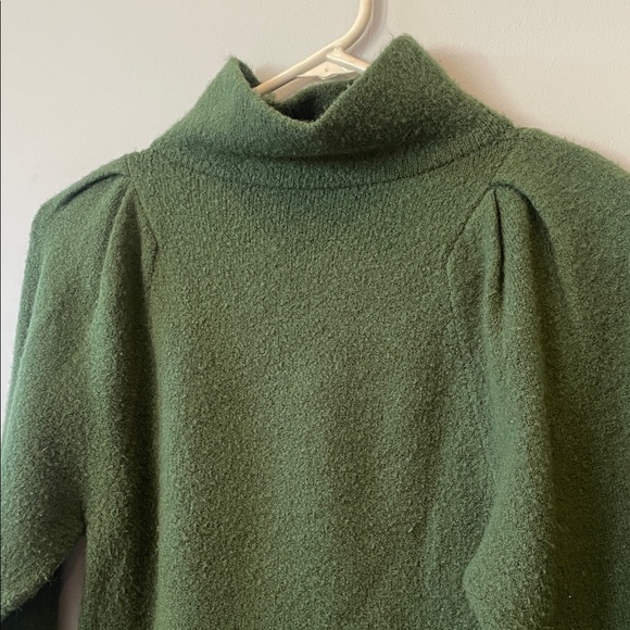 Women's Green Turtleneck Sweater - Picture 2 of 2